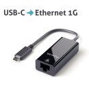 USB-C-Kabel auf Ethernet, schwarz, 0,10 m, iSerie,