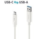 USB-C Kabel iSerie, USB-C auf USB-A, 3.1, Gen 2, 10Gbps, weiß, 1,0 m