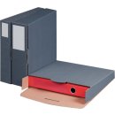 Ordnerversandbox für Ordner 50 - 80 mm, anthrazit, wiederverschließbar mit Steckverschluß