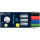 Boardmarker Maxx 293, Keilspitze, 2+5 mm, Cap-Off-Tinte, 4er Etui, schwarz, blau, rot, grün.