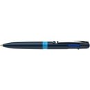 Kugelschreiber Take 4, blau, Schreibfarbe: schwarz, rot, blau, grün, Gehäuse 92 % Recyclingkunststoff