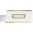 Gutschein-Karten, Golden Glimmer, inkl. transparenter...