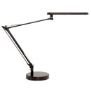 Tischleuchte MAMBO LED, 7W, dimmbar, schwarz, Höhe: 30-75 cm, Schalter unterm Kopf, Doppelarm mit Drehgelenk