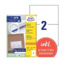 AVERY Zweckform Etiketten 3655 weiß 210,0 x 148,0 mm