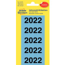 Jahreszahlen 2022, 60 x 24 mm blau, 100 Etiketten, permanent