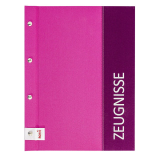 Roth Zeugnismappe Spectrum mit Buchschrauben, A4, 12 Einlagen, Pink