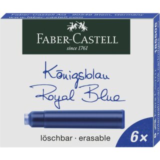 Tintenpatronen für Standardfüller königsblau VE= 6 Stück