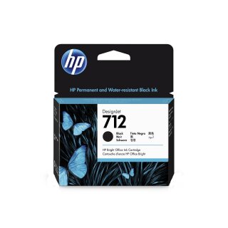HP 712 Tintenpatrone Schwarz, 80 ml - Original