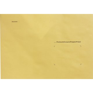 Umschlag für Zustellungsauftrag für Zusendung an Postamt, äußerer Umschlag DIN B4, VE = 50 Stück