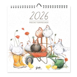 Monatskalender 2026 Naturliebe - Hühner