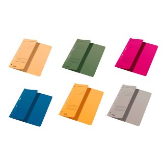 Leitz Ösenhefter A4 halber Deckel 250g qm Manila mit Organisationsdruck  verschiedene Farben