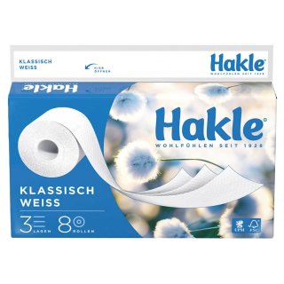 Hakle Toilettenpapier KLASSISCH 3-lagig 8 Rollen