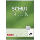Brunnen Premium-Schulblock A4 unliniert Lin.20, 50 Blatt,...