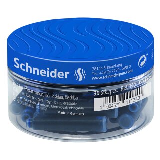 Tintenpatrone Standard für Füllhalter, königsblau, 30er Runddose