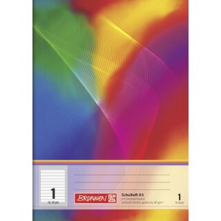 BRUNNEN Regenbogen Schulheft A5 - verschiedene Lineaturen