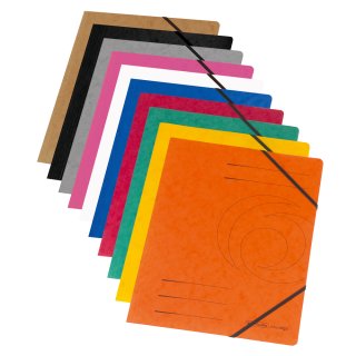 Herlitz Eckspanner easy orga A4,  Colorspan-Karton, verschiedene Farben mit 2 Gummizügen
