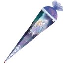 Roth Schultüte Königin im Eis mit Glitter Glitzerborte und Tüllverschluss 85cm 6eckig