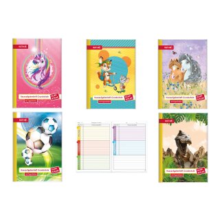 Roth Hausaufgabenheft Klipp+Klar verschiedene Motive Tage farbig hinterlegt