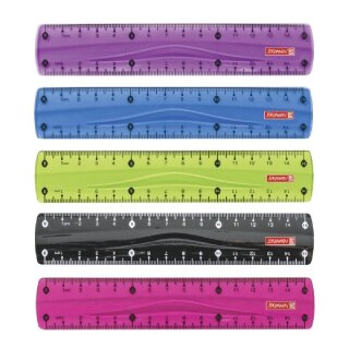 Lineal 15 cm für Rechts- oder Linkshänder geeignet verschiedene Farben