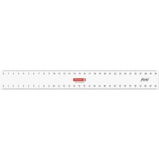 Lineal verschiedene Längen Flexi glasklar transparent, beidseitige Skala / 1 Seite für Linkshänder