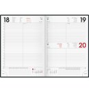 Buchkalender 2024 A5 schwarz 1 Seite = 1 Tag  Miradur-Einband