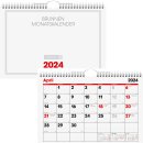Monatskalender 2024 1 Seite = 1  Monat Format A4quer