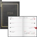 Taschenkalender 2024 7,2 x 10,2cm, Einband schwarz, 2...