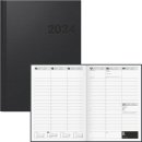 Buchkalender 2024 A4  schwarz 2 Seiten = 1 Woche