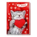 Taschenkalender 2026 A7 7 x 10cm Katze