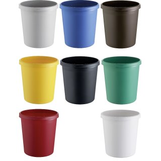 helit Papierkorb mit Rand, 18 l, hochwertiger und stoßfester Kunststoff