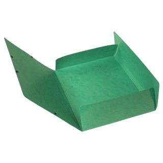 Sammelmappe mit 3 Klappen und Gummizug, Maxi Kapazität grün
