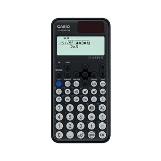 Casio Schulrechner FX-85DE CW ClassWiz mit 24 Klammerebenen, 310+ Funktionen, im Hardcase, Solar-/Batteriebetrieb: 1x LR 044