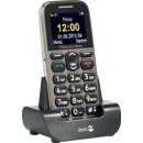 Primo 215 Großtastenhandy, Mobiltelefon mit Tischladestation, Notruftaste, Bluetooth, Taschenlampe, beige
