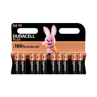 Batterie Alkaline, Mignon AA, LR06, 1.5V, Plus, Extra Life, 1 Blister = 10 Batterien