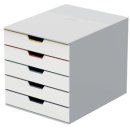 Schubladenbox Varicolor 5, mehrfarbig, bis DIN A4/C4, 5 farbige Schübe, stapelbar