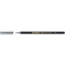 Pinselstift metallic, Strichbreite 1 - 6 mm, wasserbasierte Tinte, extrem lichtbeständig, silbermetallic