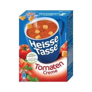 Heisse Tasse Tomaten Creme, Nettofüllmenge 450 mm, 1 Pack = 3 Tüten
