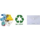 Sichttasche, DIN A5 quer, mit Klettverschluss, farblos transparent, 100 % Recycling-PP, dokumentenecht