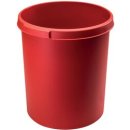 Papierkorb KLASSIK, rot, 30 Liter, mit 2 Griffmulden