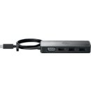 Adapter,  USB Travel Hub G2, für bis zu 75 W, schwarz