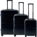 Reisetrolley-Set schwarz, 3-teilig mit 4 Rollen, TSA...