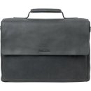 Laptop-Tasche Percent, Echtleder, grau, Außenmaße: ca. 28 x 39 x 12 cm