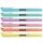 Textmarker Highliner 6er Etui, pastell, Keilspitze, zitronengelb, blassrosa, orange, mintgrün, türkis, helllila, Tinte auf Wasserbasis