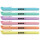 Textmarker Highliner 6er Etui, pastell, Keilspitze, zitronengelb, blassrosa, orange, mintgrün, türkis, helllila, Tinte auf Wasserbasis