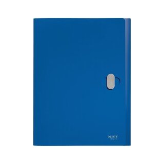 Ablagebox Recycle, A4, blau, Sicherheitsverschluss, 3 Klappen