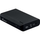 Powerbank 8.800mAh, 2 USB-A Ausgänge, LED-Taschenlampe, LED Batteriestatusanzeige, schwarz