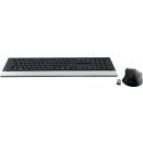 Funk-Tastatur-/Maus-Set Highline Serie, QWERTZ, ca. 10 m Sendereichweite, schwarz/silber
