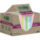 Recycling Notes Post-it Super Sticky, 76 x 76 mm, 1 Pack = 12 Blöcke, farbig sortiert