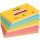 Haftnotiz Super Sticky Note, 127 x 76 mm, 6 x 90 Blatt, Carnival Collection: ultragelb, limonengrün, powerpink, paradiseblau, vitalorange