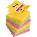 Haftnotiz Super Sticky Z-Note, 76 x 76 mm, 6 x 90 Blatt, 6 Block, Carnival Collection: je 2 Block ultragelb, limonengrün, powerpink